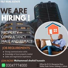 Staff Required I Sales jobs Real estate marketing Job