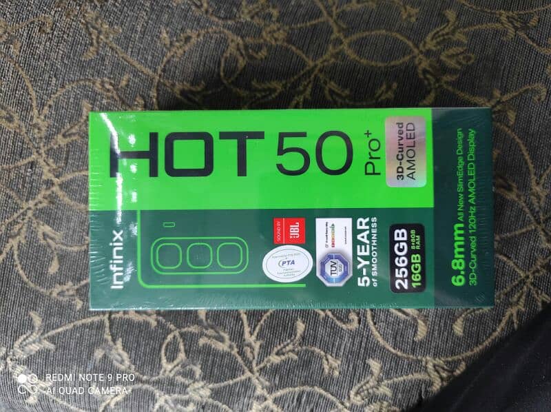 Infinix Hot 50 pro plus 8 Gb 256 GB Box pack gray clr 1