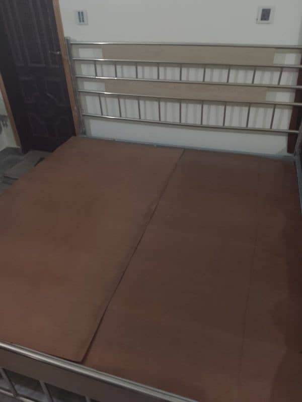 Steel Bed  with mattress in 10/10 condition 0