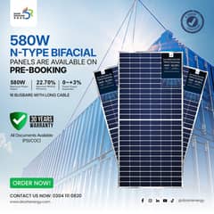 Doart 580W N-type Bifacial Solar Panels - TOPCon Technology