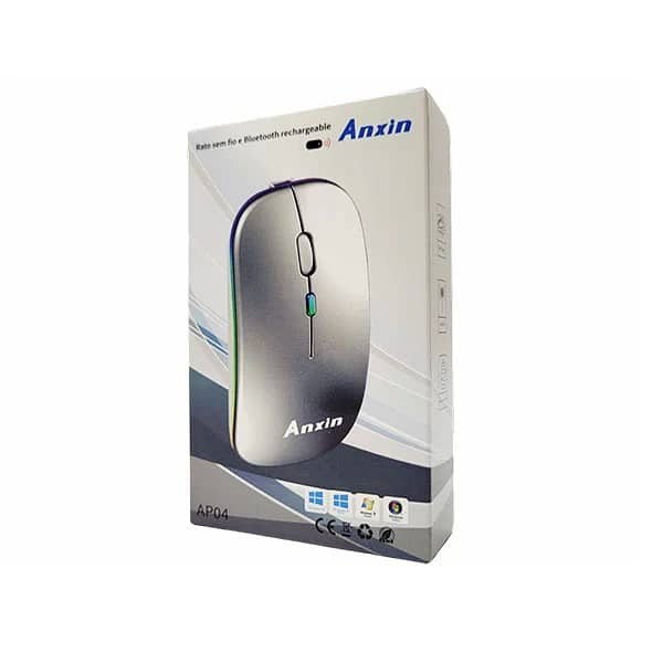 Anxin Rechargeable Wireless Bluetooth Mouse for PCs & Mobile Devices 0