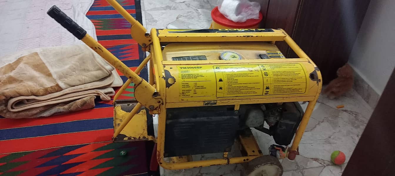 3 kv generator on hai ek saal say used nhi hua light nhi jaati isliye 5