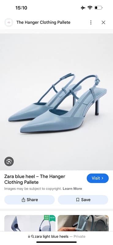 Zara NEW blue heel size 38 1