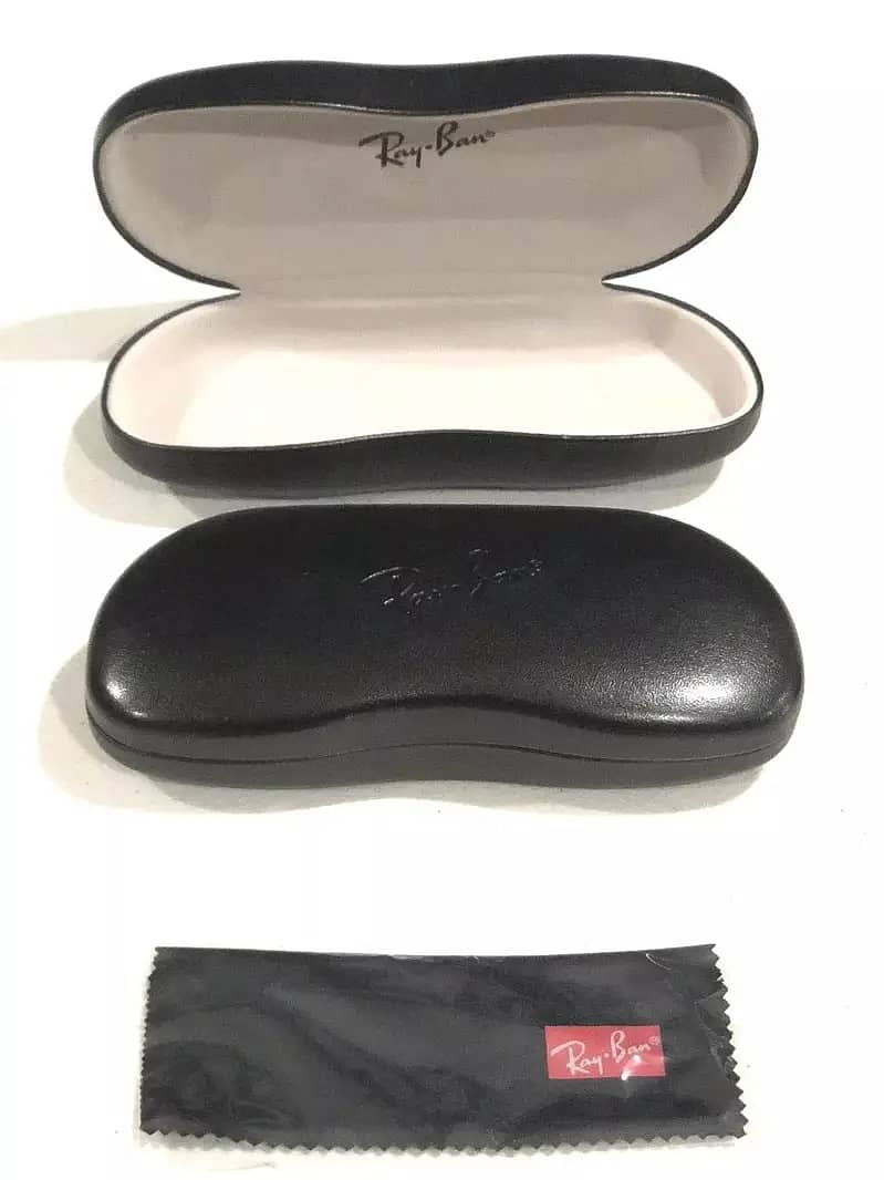 Ray Ban Original Hard Shell Eyeglasses Case and Cloth (No Glasses) 0