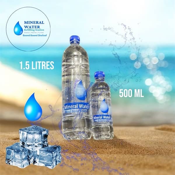 First time in pakistan 19 litres , 500 ml and 1.5 litres minera water 1