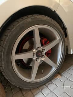 17 Inch with tyres 100 pcd used ik rim ka clr utra ha bs