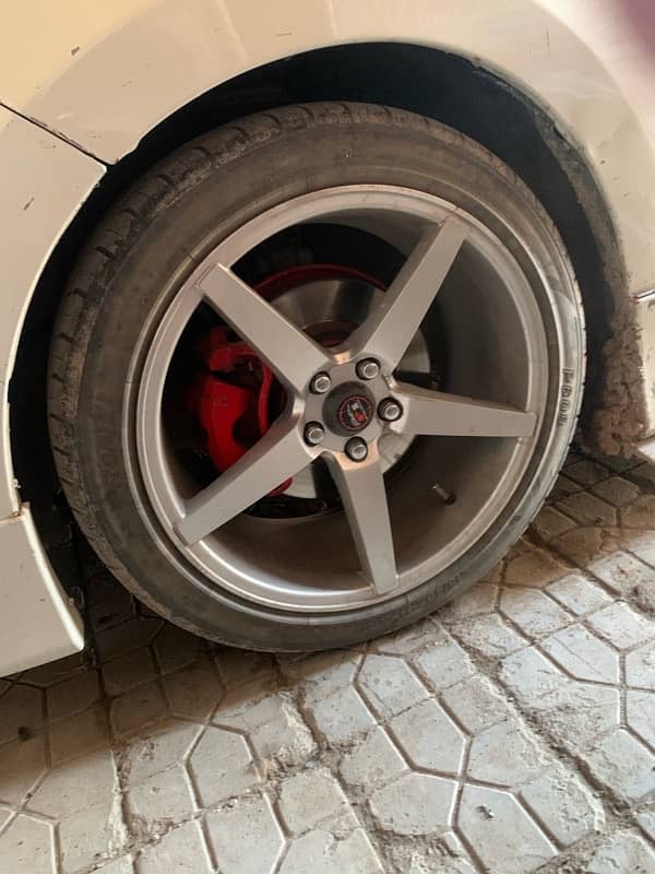 17 Inch with tyres 100 pcd used ik rim ka clr utra ha bs 1