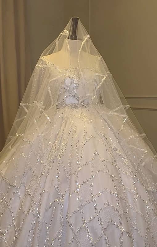 Beautiful white wedding dress from UAE 2