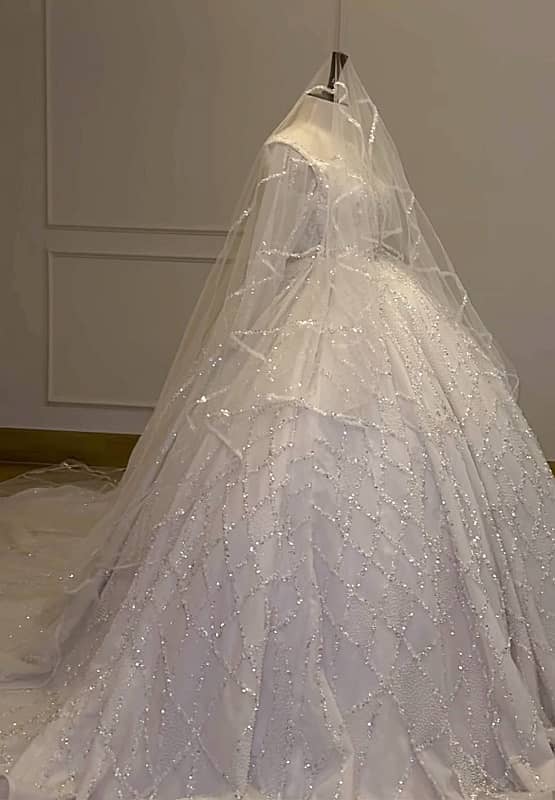 Beautiful white wedding dress from UAE 3