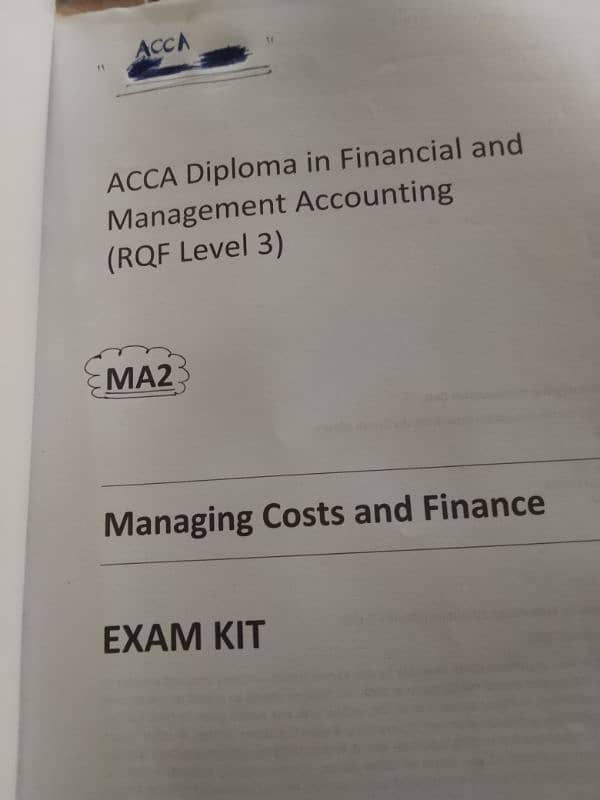 ACCA foundation in Accountancy(MA2) 1