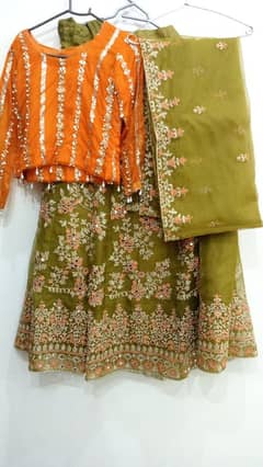 lehnga with choli and dupta