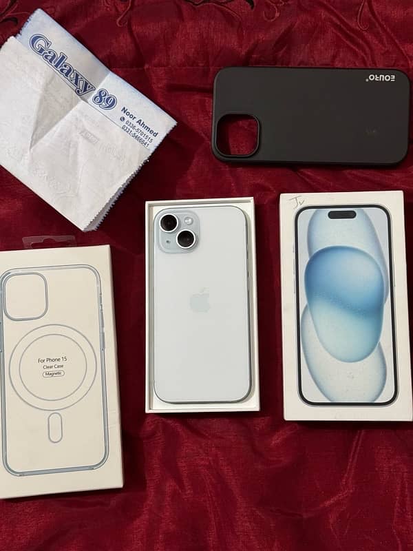 Iphone 15 jv blue 128gb 100% health 0