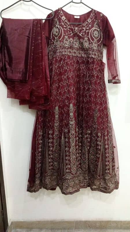 net gown mexi with net dupta and silk trouser 2