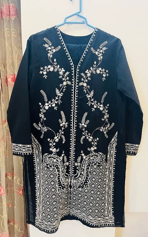 fully embroidered shirt wd silk duptta medium size 0