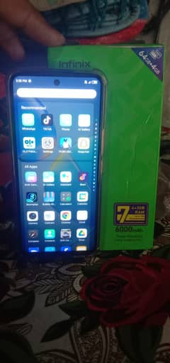 Infinix Hot 12 play with box and charging contact 03174493146