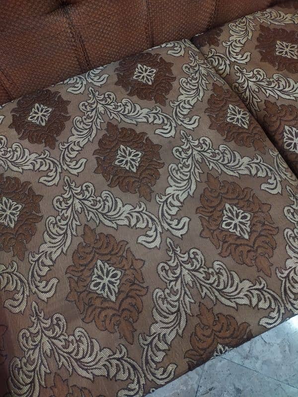 2 seater brown sofa 2