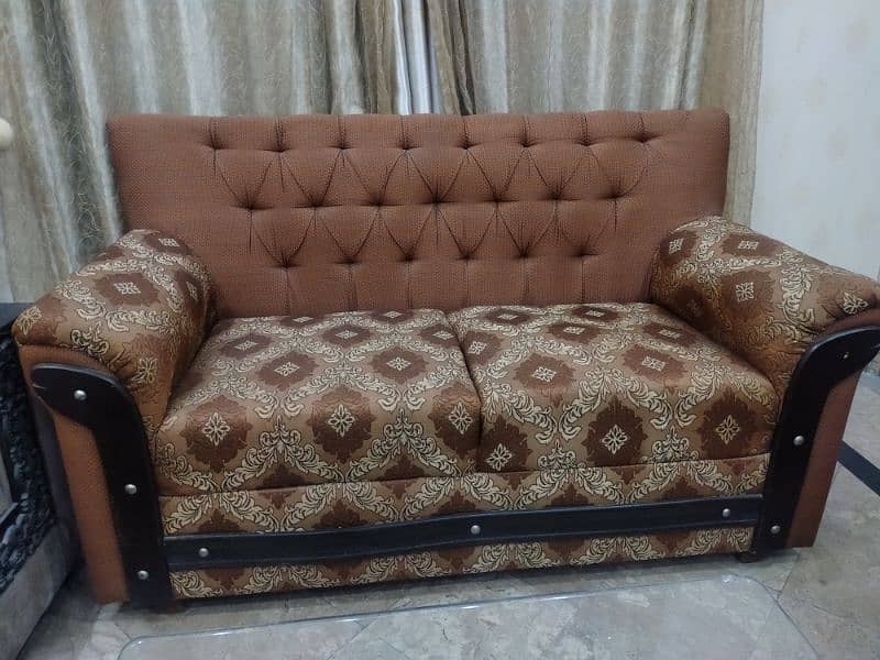 2 seater brown sofa 3