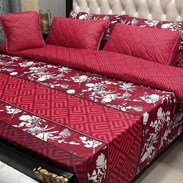 7 pcs cotton Salonica printed comforter set. Delivery free 0