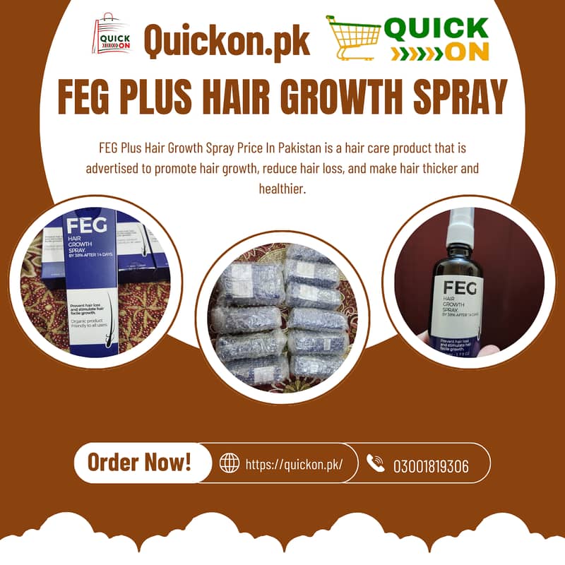 Feg Plus Hair Growth Spray in Pakistan | 03001819306 0