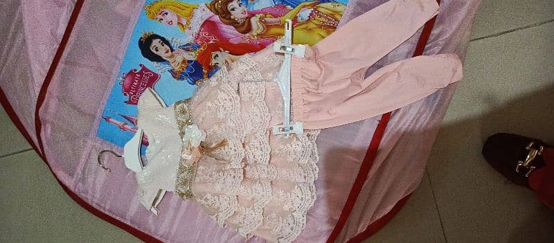 Baby frock pink party barbie 2