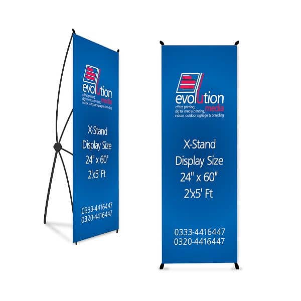 dislay stand, xstand, x-standee, banner stand, flex stand 6