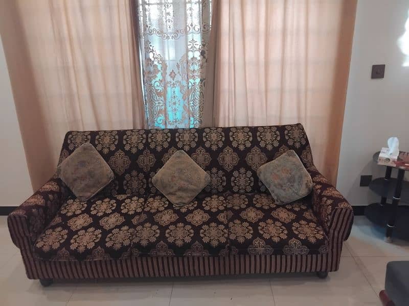 5 seater sofa set pure wood 0