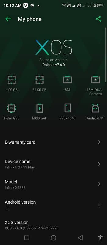 Infinix hot 11 play  exchange possible 3