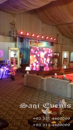 SMD Screen/Truss Lighting/Dj Sound System/Disco Lights/Projector/LEDs