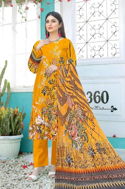 women's stunning Digital print lown suit with printed design-3D 0