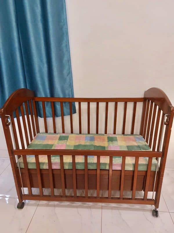 Pure Wooden baby cot 1