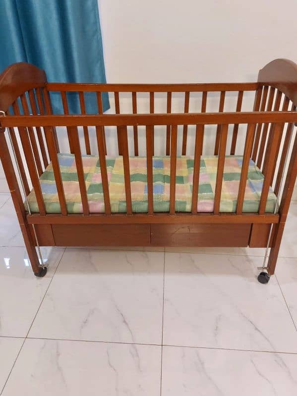 Pure Wooden baby cot 2