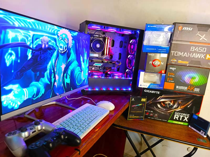 HIGH-END GAMING PC+MONITOR+FREE 2 PS4 CONTROLLERS 0