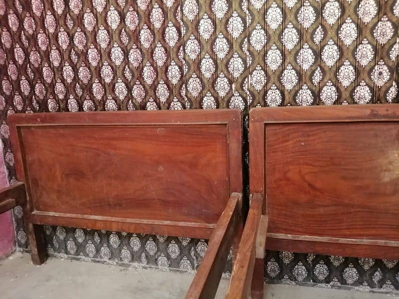 Sheesham wood single bed frames urgent sell 2