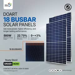 Doart N-type 580W 18BB Bifacial Solar Panels - TOPCon Technology