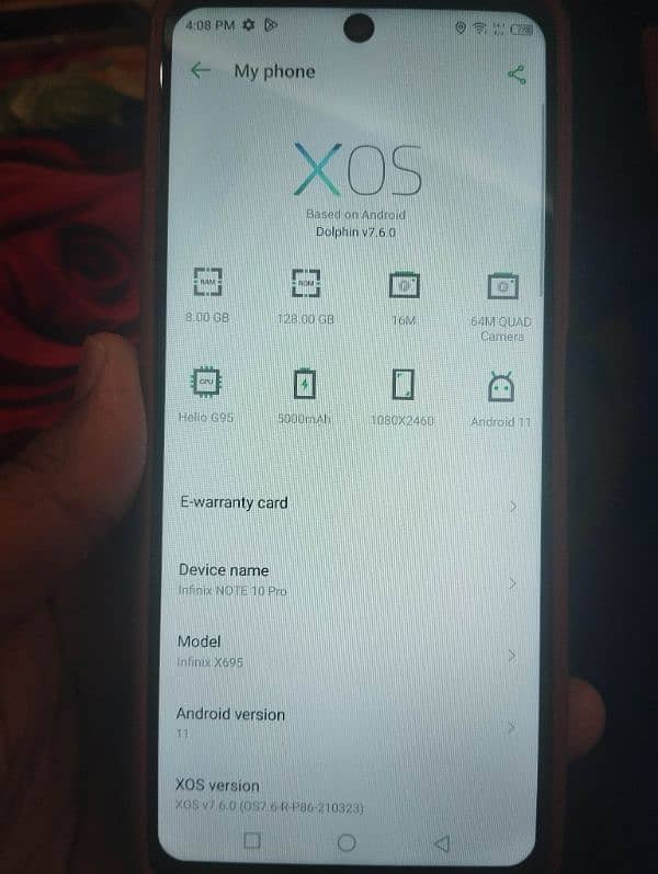 INFINIX NOTE 10 PRO ---8/128 HOME USED PHONE 0