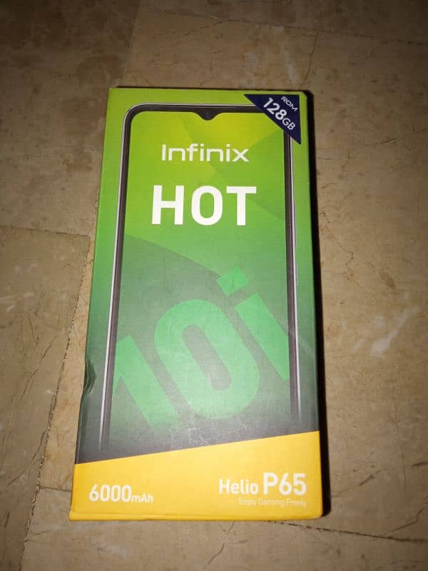 Infinix hot 10i 4/128 set & box! charger Nahin hay. exchange possible. 8