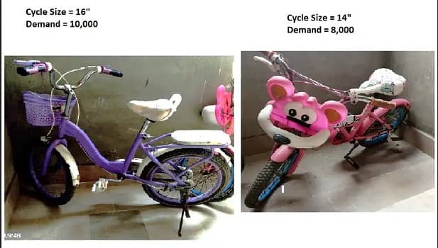 2 CYCLES FOR GIRLS ( AGE 4 to 13 Years) 0