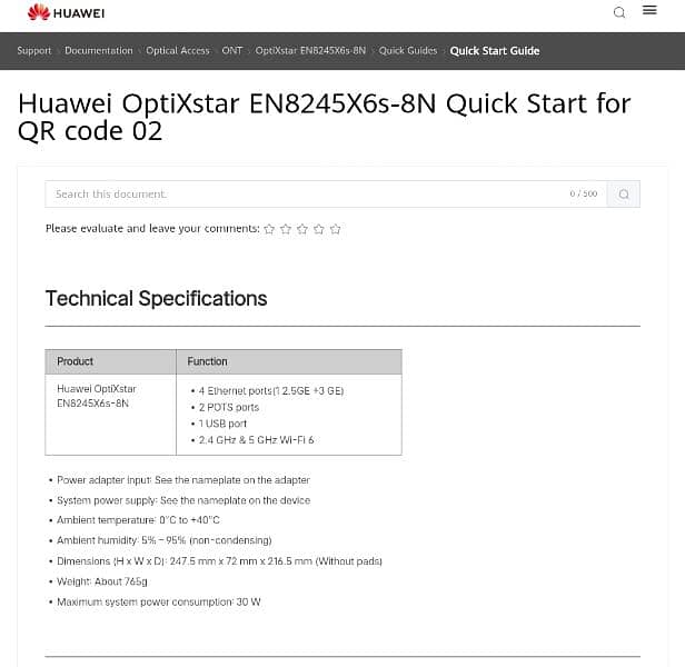 Huawei wifi 6 router (Gpon) 6