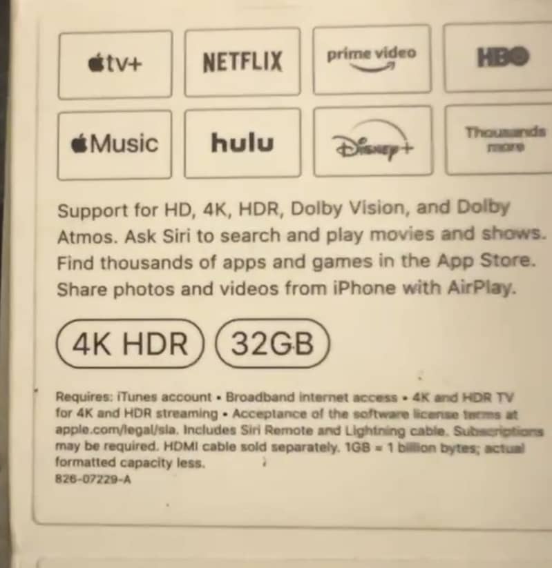 APPLE TV HD 4K HDR 1