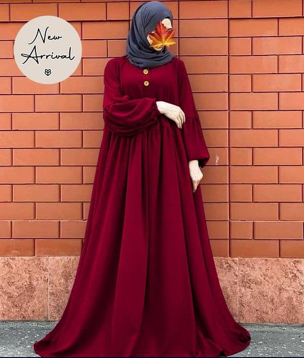 Elegant Georgette Full Abaya 1 Pc Classic Style 0