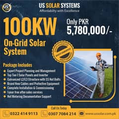 Solar System-Ongrid installation Package 100Kw