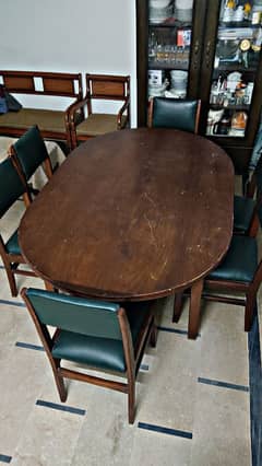 Old Wood Six Chairs dining table Available