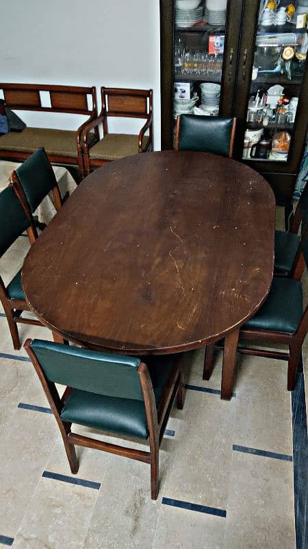 Old Wood Six Chairs dining table Available 0