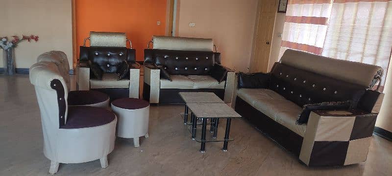 6 seater sofa set in good condition for sale 3