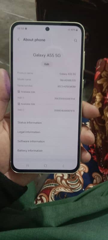 Samsung a55 just box open 1