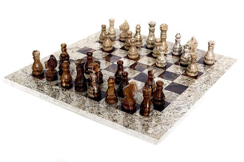 Luxury Pure Handmade Natural Marble Chess Game 1