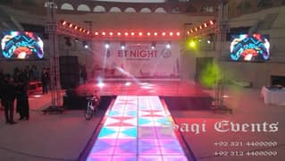 Dj Night, Disco Lights, Truss, SMD Screens, Projector & General Lights