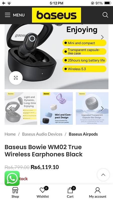 Baseus Bowie Wm02 earbuds 6