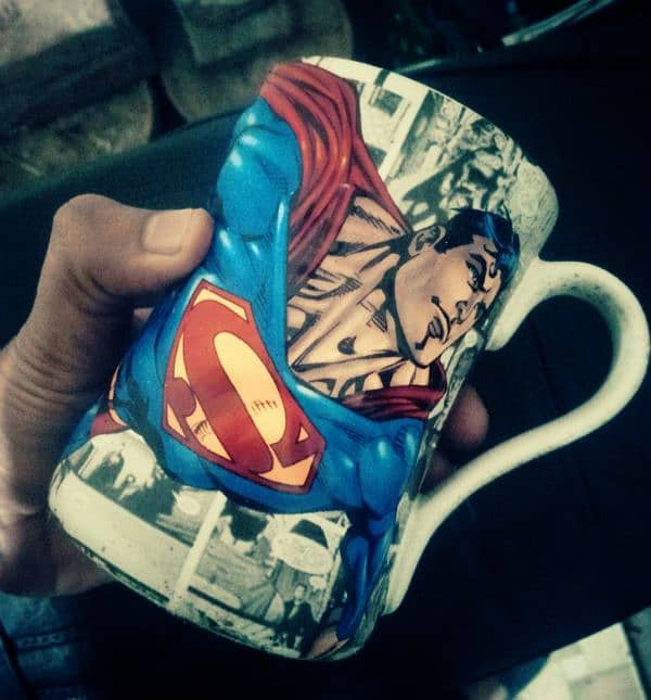 superman 3d coffee mug made in Thailand 2