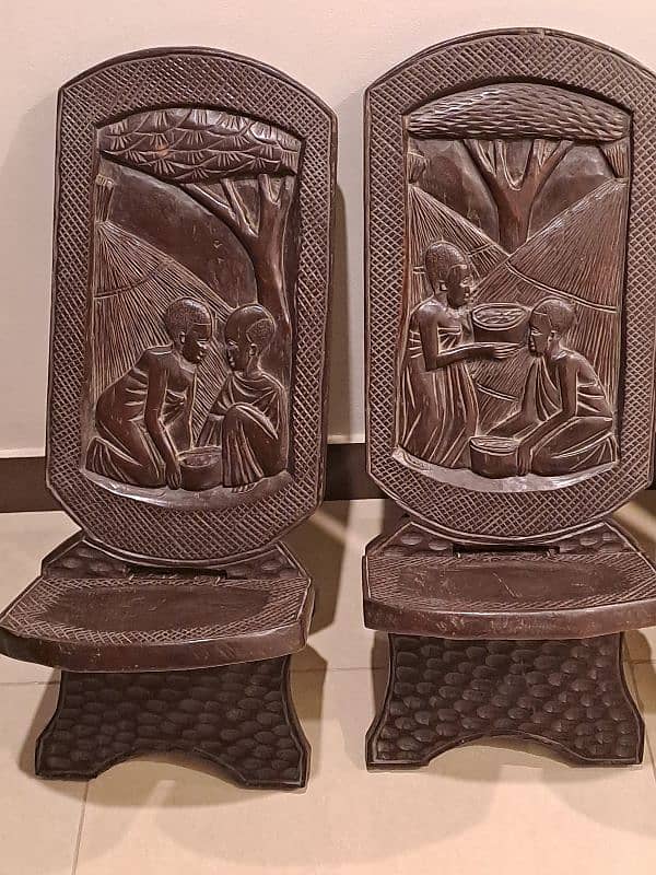 African carved wooden chairs 4